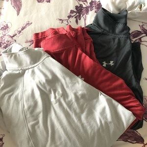 Lot of  3 Mens L Sleeve  Under Armour heat gear